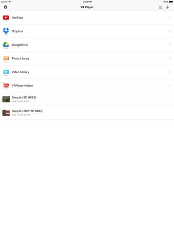 Image 1 for VRPlayer : 2D & 3D & 360'…