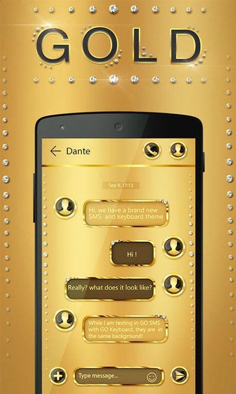 (FREE) GO SMS GOLD THEME Frame Grabs 1