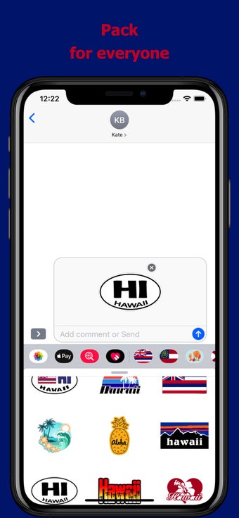 Imagen 0 para Hawaii emojis - USA stick…