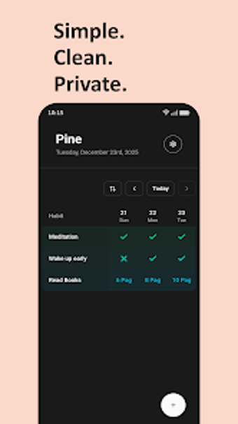 Image 0 for Pine Habit Tracker
