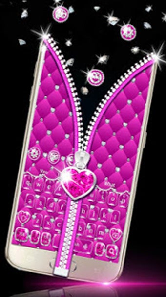 Image 0 for Pink Diamond zipper  keyb…