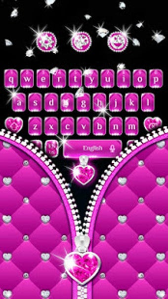 Image 1 for Pink Diamond zipper  keyb…