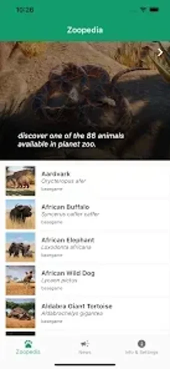 Imagen 0 para Zoopedia: Planet Zoo Refe…