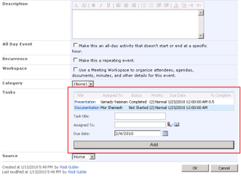 Image 1 for Associated Tasks Field