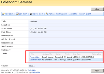 Image 0 for Associated Tasks Field