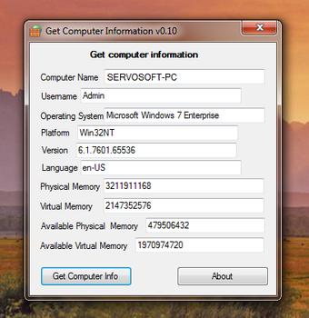 Image 0 for Get Computer Info