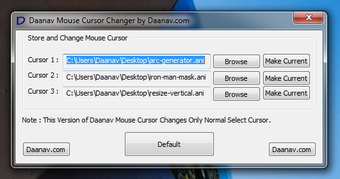 Imagen 0 para Daanav Mouse Cursor Chang…