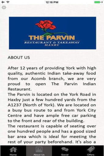 Image 0 for The Parvin Restaurant Tak…