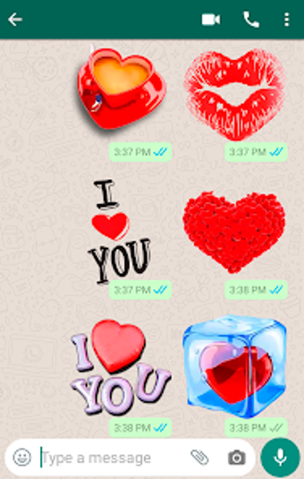 Image 0 for Romantic Stickers for Wha…