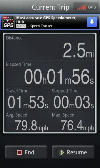Imagen 1 para Speed Tracker Free.