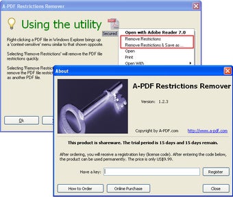 Image 2 for A-PDF Restrictions Remove…