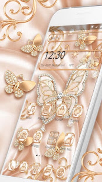 Image 0 for Rose Gold Diamond Butterf…