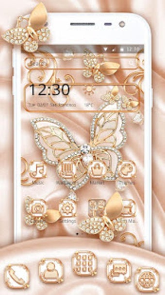 Image 2 for Rose Gold Diamond Butterf…