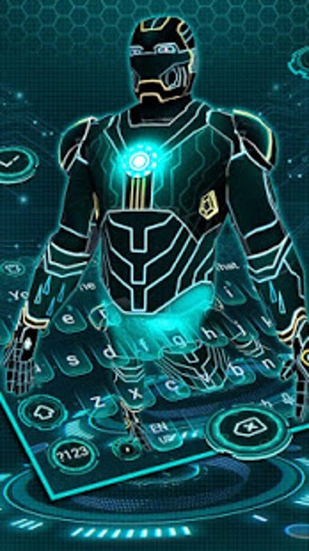 Imagen 3 para Blue Neon Hero Keyboard