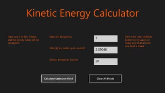 Image 0 for Kinetic Energy Calculator…