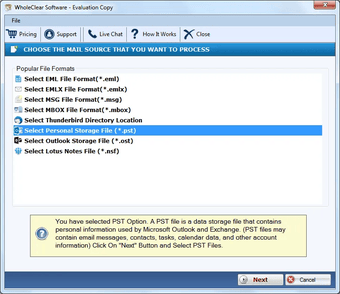 Imagen 0 para WholeClear PST to HTML Co…