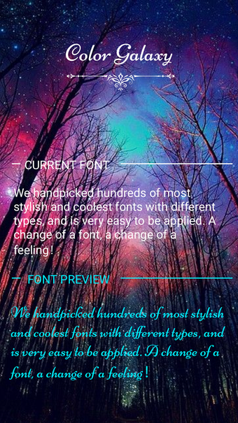 Imagen 2 para Color Galaxy Font for Fli…