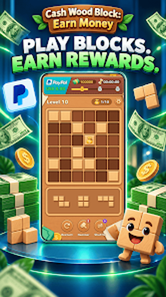 Imagen 0 para Cash Wood Block: Earn Mon…