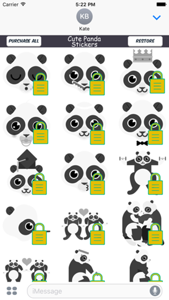 Image 3 for Cute Panda Emoji Stickers