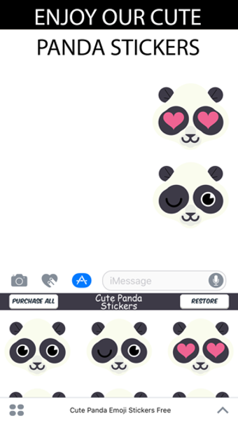 Image 0 for Cute Panda Emoji Stickers