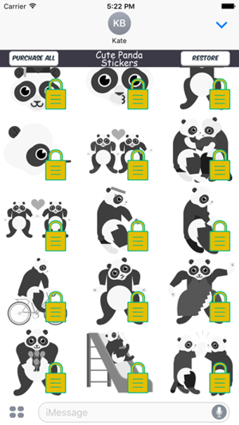 Image 1 for Cute Panda Emoji Stickers