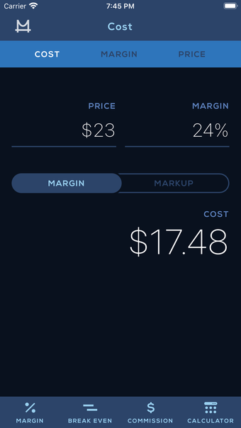 Image 0 for Cost Margin Calculator