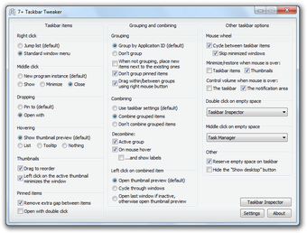 Image 0 for 7+ Taskbar Tweaker