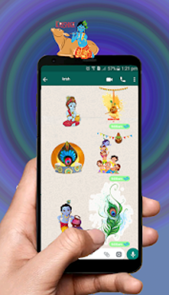 Image 3 for krishna sticker for whSti…