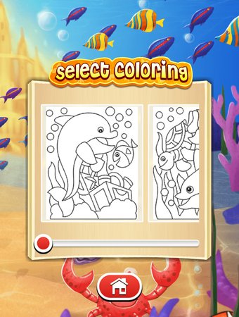 Image 3 for Dolphin and fish coloring…