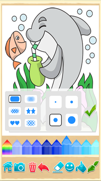 Image 0 for Dolphin and fish coloring…