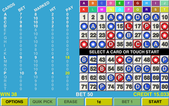 Image 0 for Keno 20 MultiCard Vegas C…