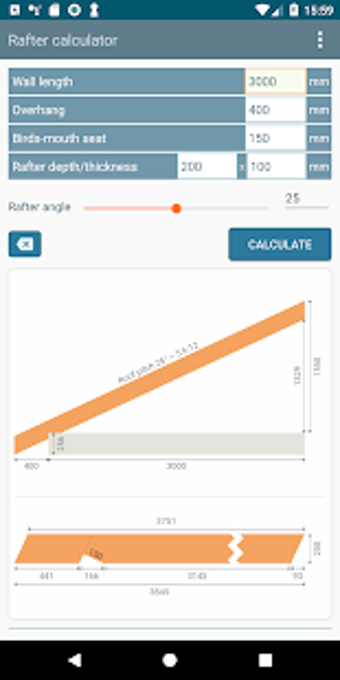 Imagen 3 para Rafter estimator for roof…