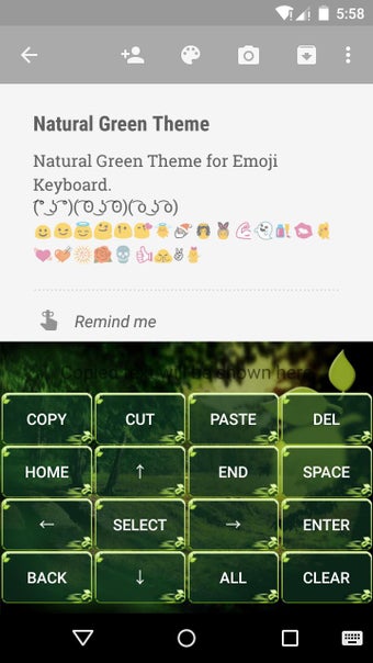 Imagen 0 para Natural Green Emoji Keybo…