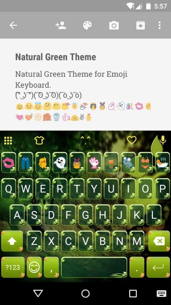 Imagen 2 para Natural Green Emoji Keybo…