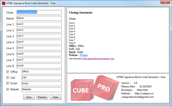 Image 0 for HTML Signature Block Code…