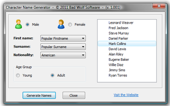 Image 0 for Character Name Generator