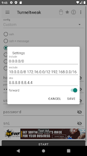 Image 0 for Tunneltweak - Free SSH/Pr…