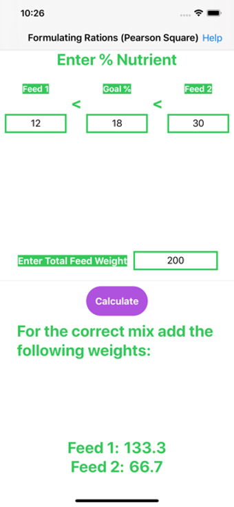 Image 0 for Feed Mix Calculator