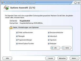 Image 1 for BackupTool for Outlook Ex…
