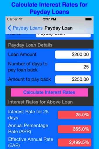 Image 0 for Payday Loan Interest