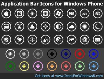 Imagen 0 para Application Bar Icons for…