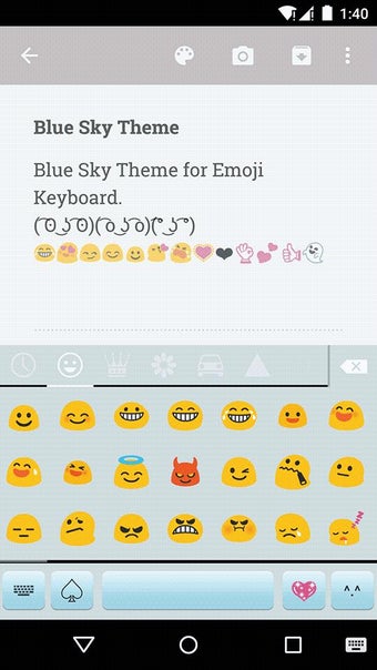 Imagen 1 para Blue Sky Emoji Keyboard T…