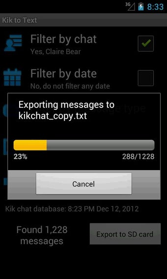 Imagen 0 para Kik to Text [root]