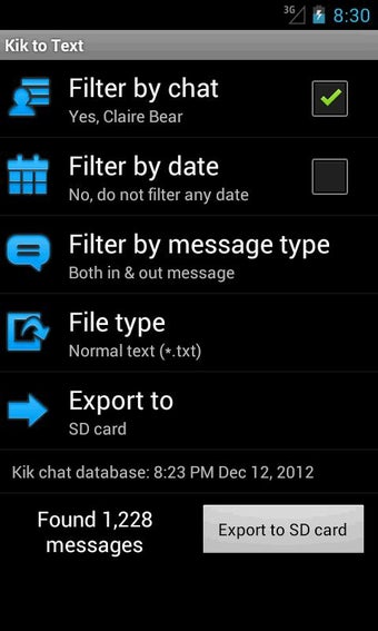 Imagen 2 para Kik to Text [root]