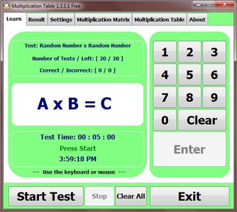 Image 0 for Multiplication Table