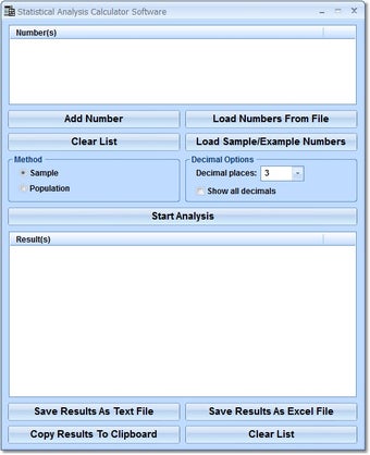 Image 0 for Statistical Analysis Calc…