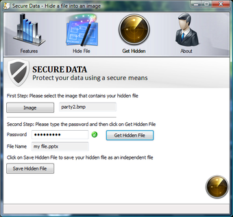 Imagen 1 para Secure Data - Hide a File…