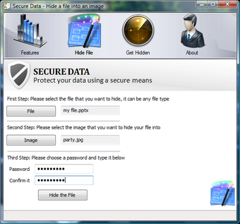 Imagen 0 para Secure Data - Hide a File…