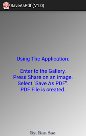 Image 1 for Save As PDF