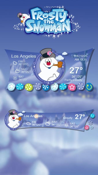 Image 1 for Snowman Theme GO Weather …